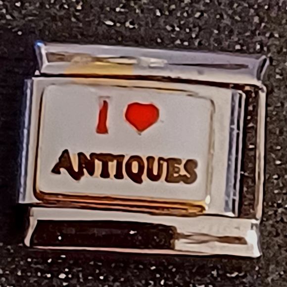 I Love Antiques Italian Charm - Picture 1 of 1